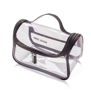 Fashion Transparent Travel Organizer Clear Makeup Bag Beautician Cosmetic Bag Beauty Case Toiletry Bag Make Up Pouch Wash Bags