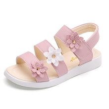 Load image into Gallery viewer, Beautiful Flower Girl Summer Sandals Kids Soft Flat  Princess Children&#39;S Beach Shoes For Little Girl 3 4 5 6 7 8 9 10 11 12 Year
