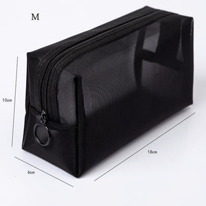 eTya Women Transparent Cosmetic Bag Travel Function Makeup Case Zipper Make Up Organizer Storage Pouch Toiletry Beauty Wash Bag