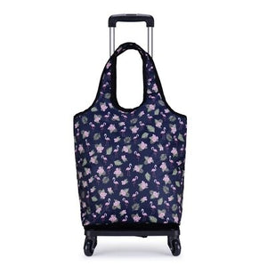 Travel Suitcase Bag,Cabin Luggage,Oxford cloth Handbag with wheel ,Grocery shopping cart,52*35*18 cm Rolling Trolley