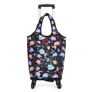 Travel Suitcase Bag,Cabin Luggage,Oxford cloth Handbag with wheel ,Grocery shopping cart,52*35*18 cm Rolling Trolley