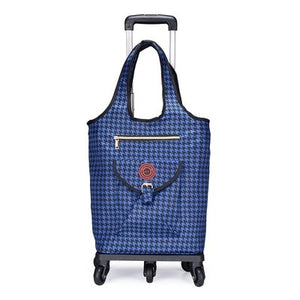 Travel Suitcase Bag,Cabin Luggage,Oxford cloth Handbag with wheel ,Grocery shopping cart,52*35*18 cm Rolling Trolley