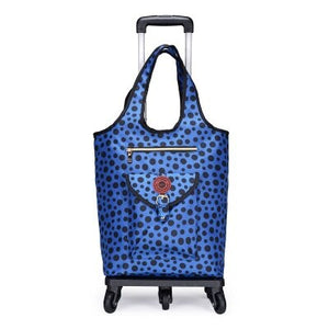 Travel Suitcase Bag,Cabin Luggage,Oxford cloth Handbag with wheel ,Grocery shopping cart,52*35*18 cm Rolling Trolley