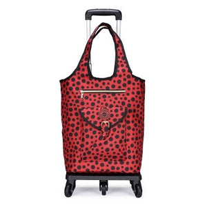 Travel Suitcase Bag,Cabin Luggage,Oxford cloth Handbag with wheel ,Grocery shopping cart,52*35*18 cm Rolling Trolley