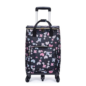 Travel Suitcase Bag,Cabin Luggage,Oxford cloth Handbag with wheel ,Grocery shopping cart,52*35*18 cm Rolling Trolley