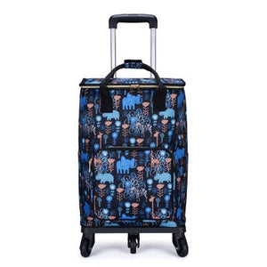 Travel Suitcase Bag,Cabin Luggage,Oxford cloth Handbag with wheel ,Grocery shopping cart,52*35*18 cm Rolling Trolley