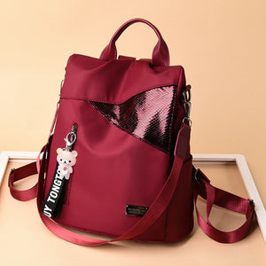 Anti-theft Oxford Cloth Stitching Women Backpack 2019 New Wild Student School Bag Ladies Bag Small Backpack Purse