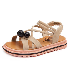 Load image into Gallery viewer, New Leather Girls Studded Beach Shoes Big Kids Children Summer Little Girls Sandals 2020 Size 3 4 5 6 7 8 9 10 11 12 years
