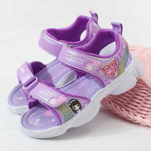 Kids Sandals Soft Princess Sandals Lightweight Shining Print Baby Girls Shoes Comfortable Summer Kids Sandal