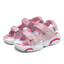 Load image into Gallery viewer, Kids Sandals Soft Princess Sandals Lightweight Shining Print Baby Girls Shoes Comfortable Summer Kids Sandal
