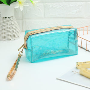 Miyahouse PVC Transparent Women Make Up Case Laser Beauty Organizer Pouch Mini Jelly Bag For Ladies Cosmetic Bag