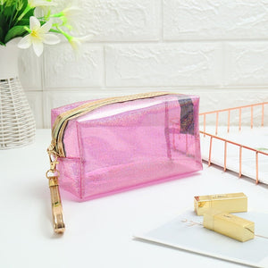 Miyahouse PVC Transparent Women Make Up Case Laser Beauty Organizer Pouch Mini Jelly Bag For Ladies Cosmetic Bag