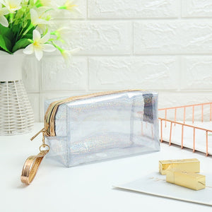 Miyahouse PVC Transparent Women Make Up Case Laser Beauty Organizer Pouch Mini Jelly Bag For Ladies Cosmetic Bag