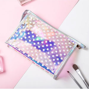 Miyahouse PVC Transparent Women Make Up Case Laser Beauty Organizer Pouch Mini Jelly Bag For Ladies Cosmetic Bag