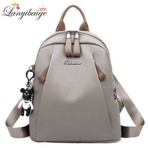 2019 women backpack high quality oxford cloth school bags for teenager girls fashion school backpack solid lady shoulder bags