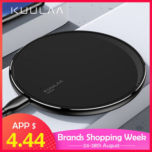 KUULAA Qi Wireless Charger For iPhone 11 Pro 8 X XR XS Max 10W Fast Wireless Charging for Samsung S10 S9 S8 USB Charger Pad