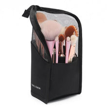 Load image into Gallery viewer, PURDORED 1 Pc Stand Cosmetic Bag for Women Clear Zipper Makeup Bag Travel Female Makeup Brush Holder Organizer Toiletry Bag
