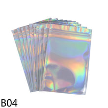 Load image into Gallery viewer, 20Pcs Laser Ziplock Bag Clear Plastic Candy Food Zipper Self Bag For Home Travel Party Gift Packing Decor Jewelry Cosmetic Pouch
