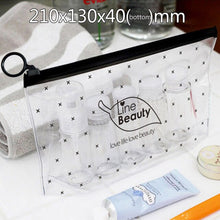 Load image into Gallery viewer, Clear Cosmetic Bags Frosted PVC Toiletry Bag Make Up Storage Organizer Beauty Case Lady Wash Bags Waterproof Phone Pocket
