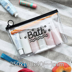 Clear Cosmetic Bags Frosted PVC Toiletry Bag Make Up Storage Organizer Beauty Case Lady Wash Bags Waterproof Phone Pocket